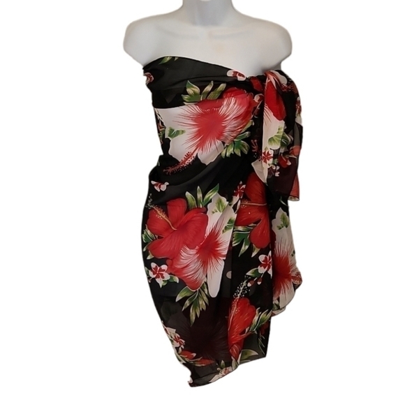 Floral Swim Cover Sarong - Picture 1 of 4